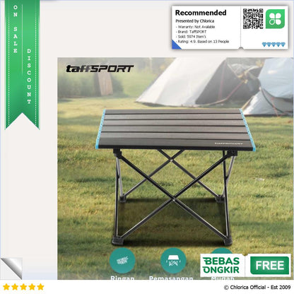 TaffSPORT Meja Lipat Piknik Foldable Portable Aluminium Table 8825