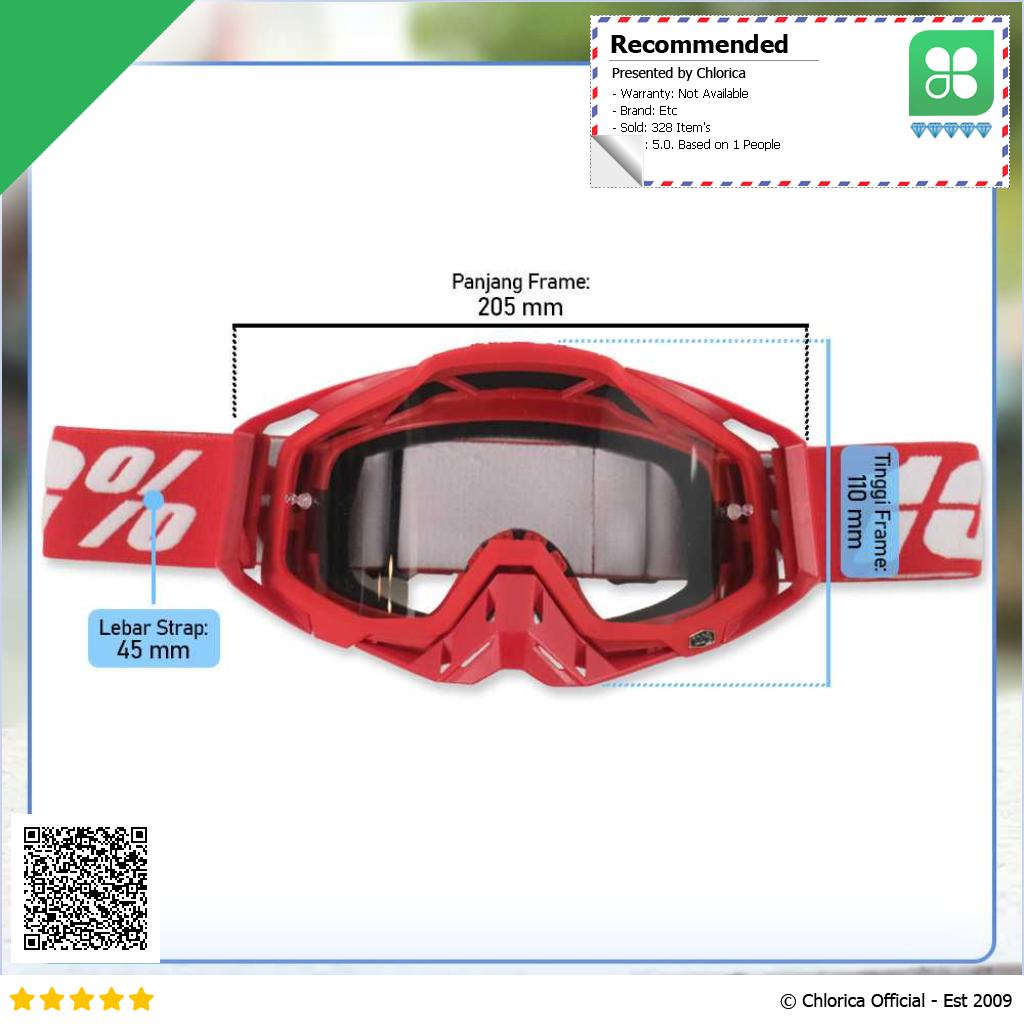 WJL Kacamata Olahraga Unisex Motocross MTB ATV Ski Goggles Fit Face UV400