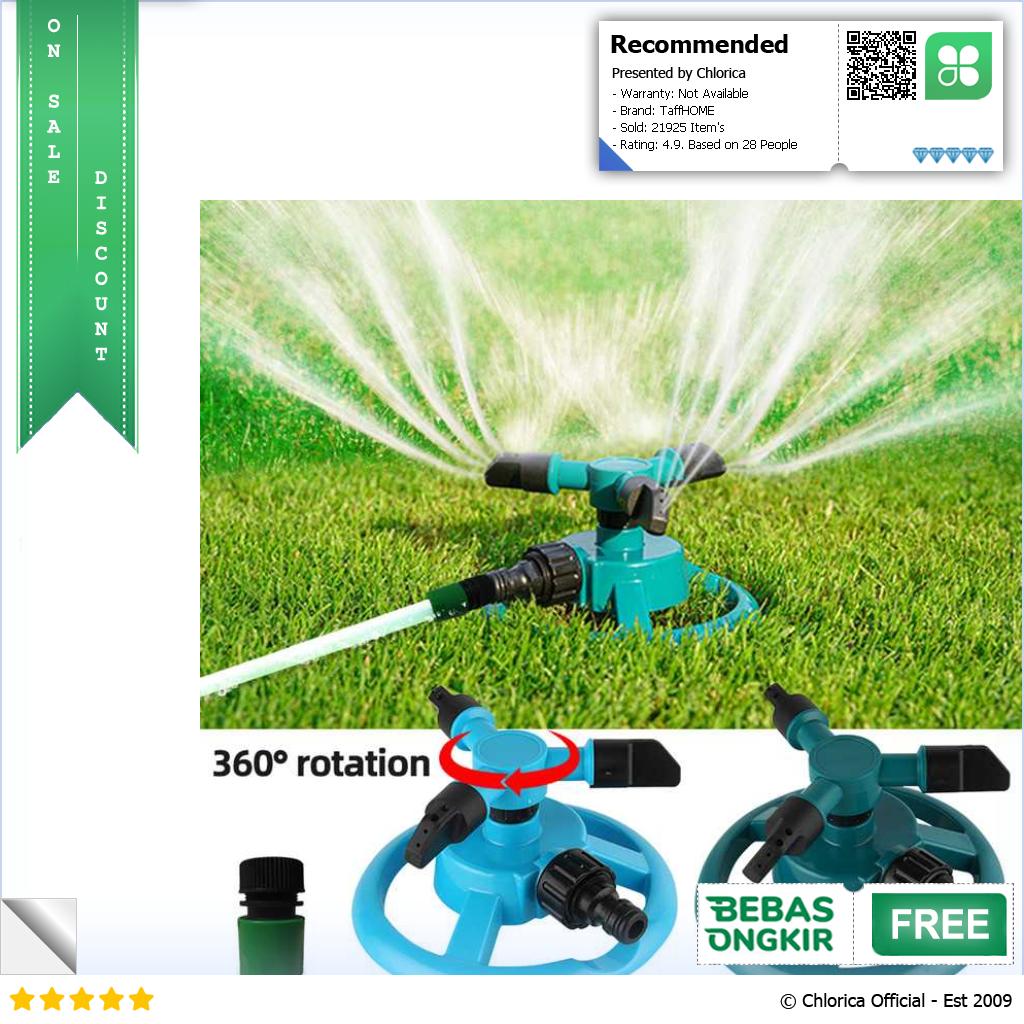 TaffHOME Penyiram Tanaman Otomatis Putar 360 Derajat 3 Sprinkler Spray YY1079