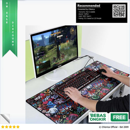 TaffGO Gaming Mouse Pad Street Grafitti Desk Mat EI25