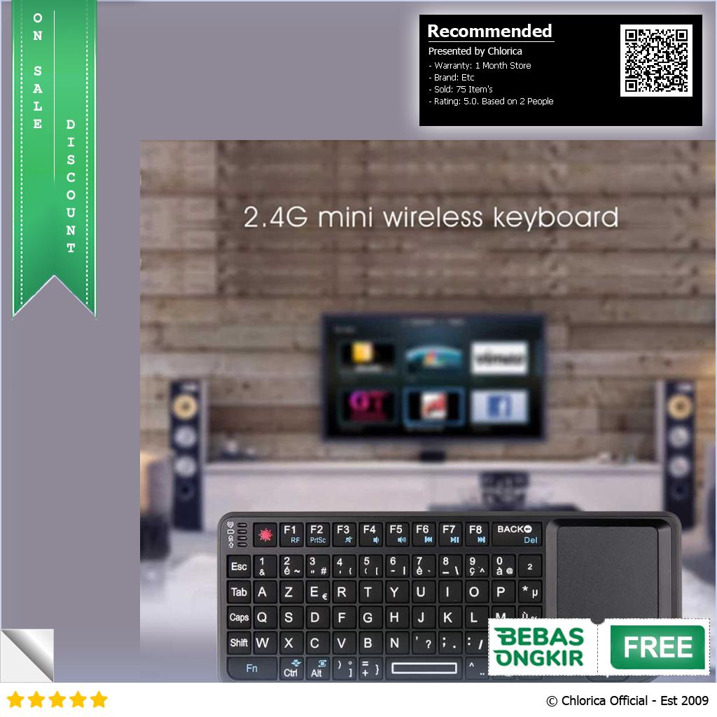 HotLouse Wireless Mini Keyboard Pointer 2.4GHz Dengan Touch Pad TR MWK