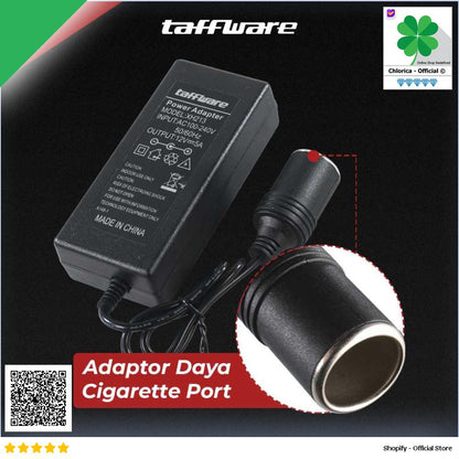 Taffware Adaptor Power Supply Converter AC to DC 12V 5A Cigarette Port XH213