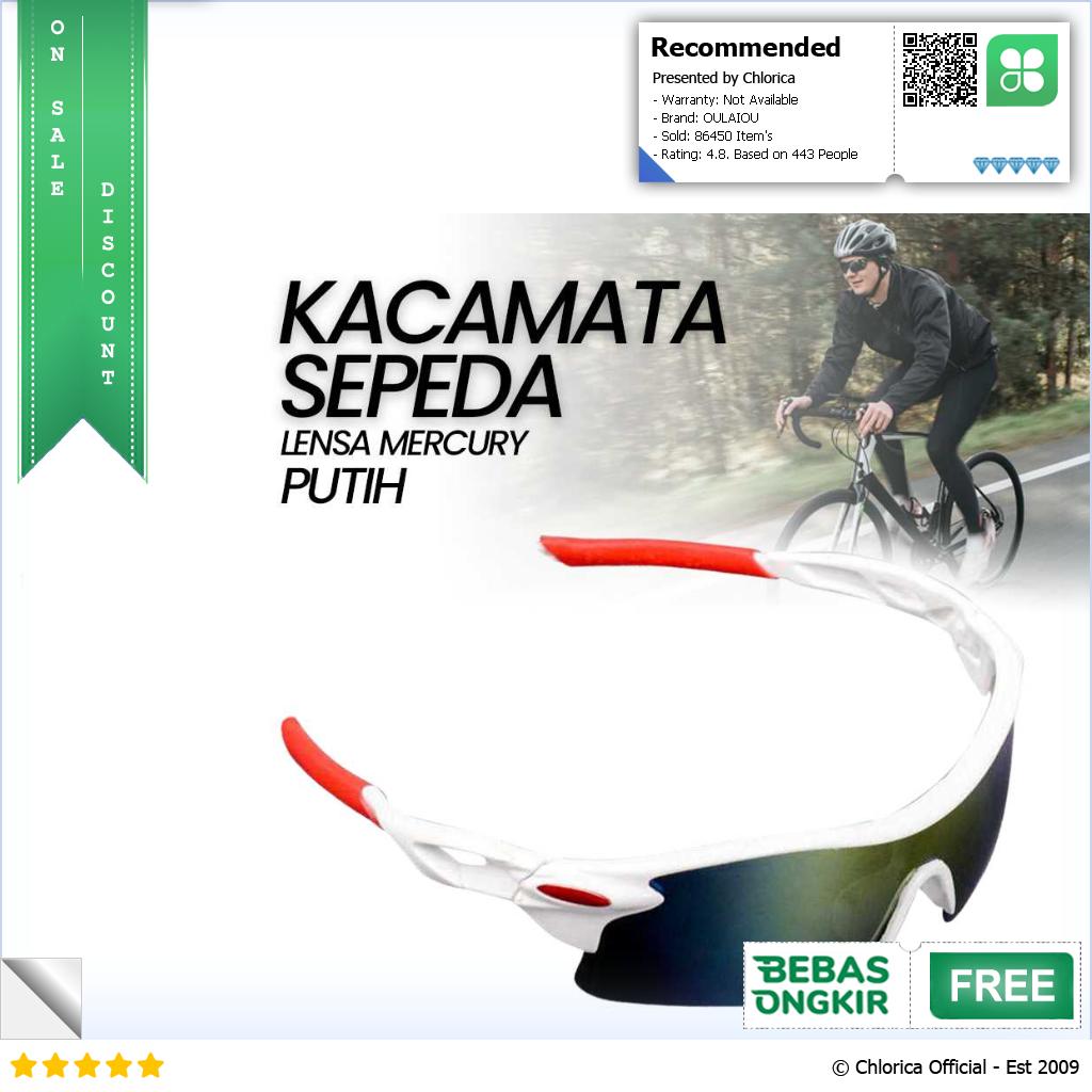 OULAIOU Kacamata Sepeda Lensa Mercury Cycling Sunglasses 9181