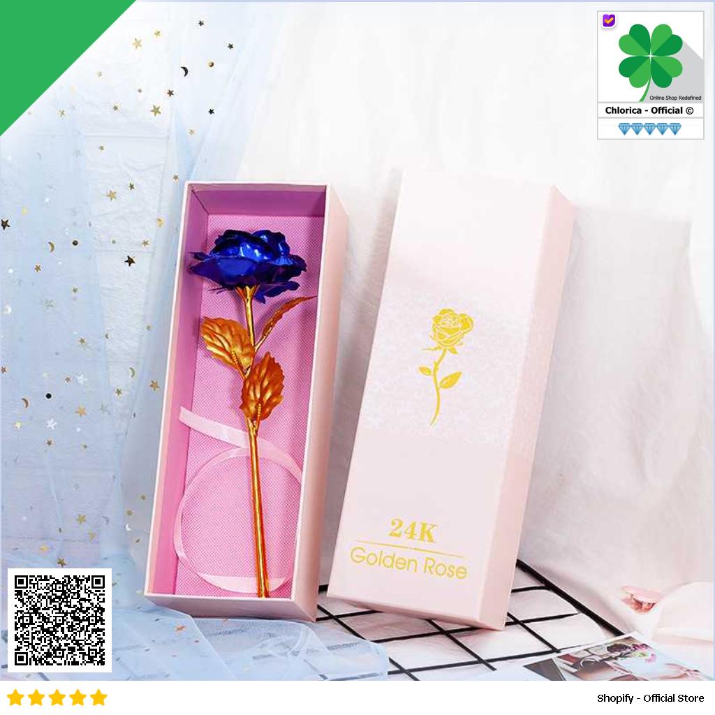 Wonder Time Bunga Mawar Dekorasi Gold Foil Rose Artificial Flower WT24