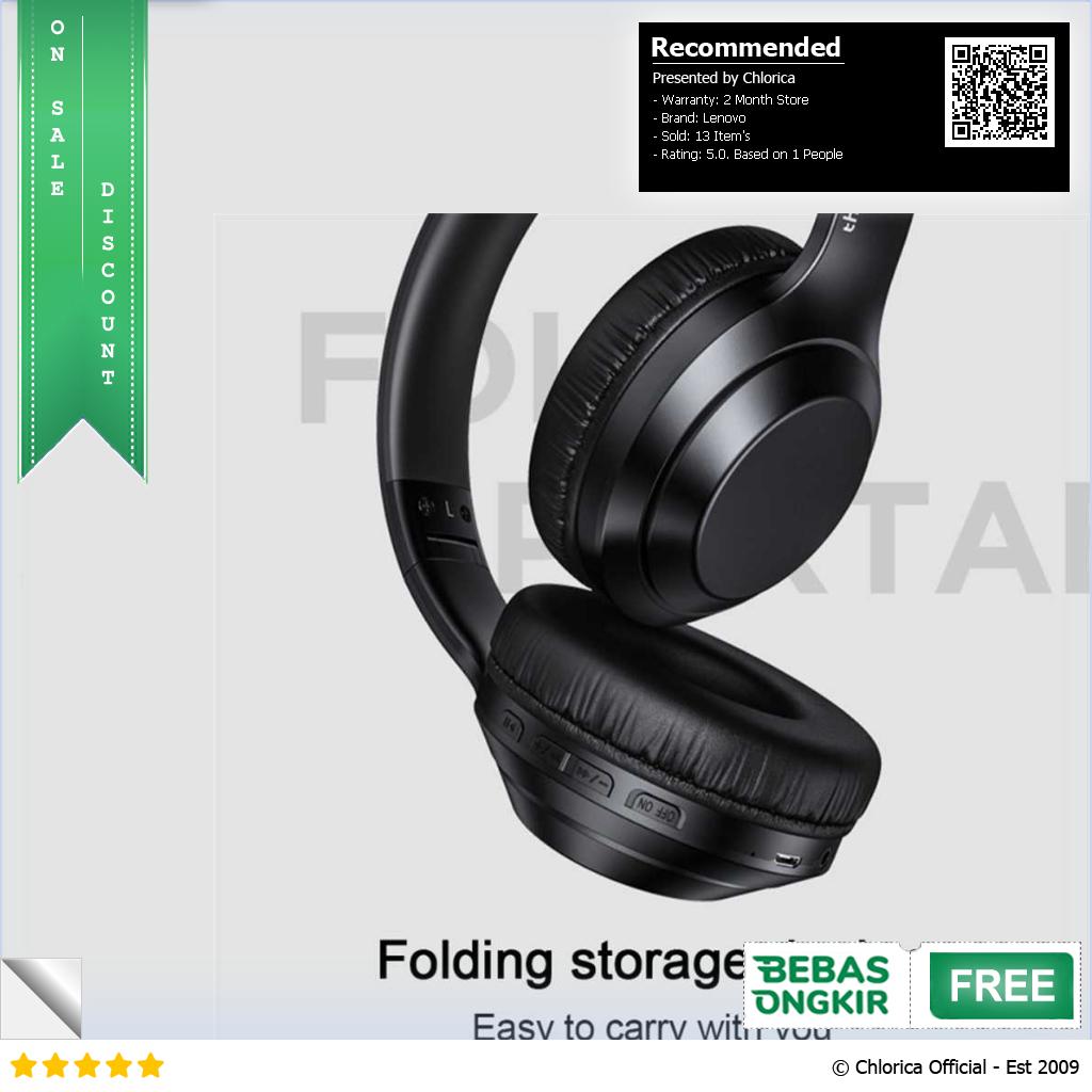 Lenovo Thinkplus Headphone Headset Foldable Bluetooth 5.1 with Mic TH10