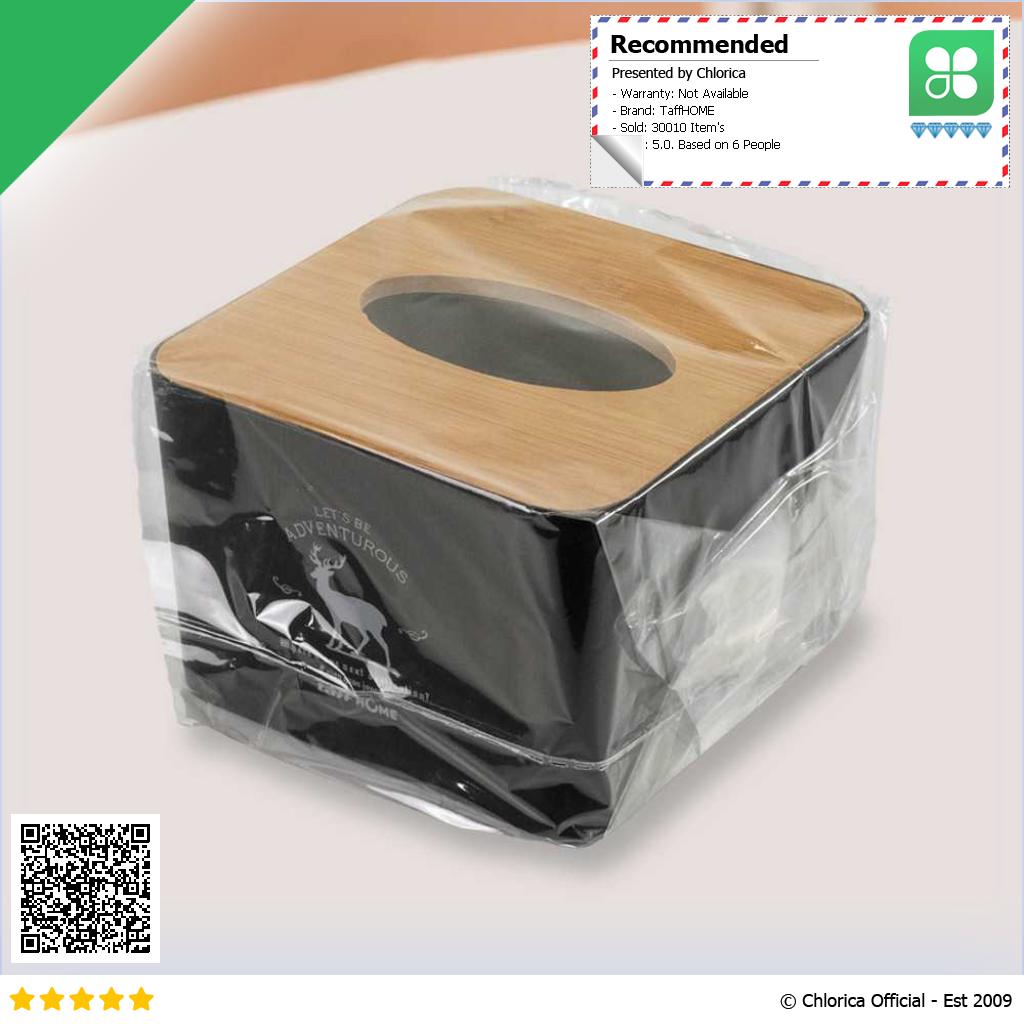 TaffHOME Kotak Tisu Kayu Multifungsi Wooden Tissue Box ZJ003