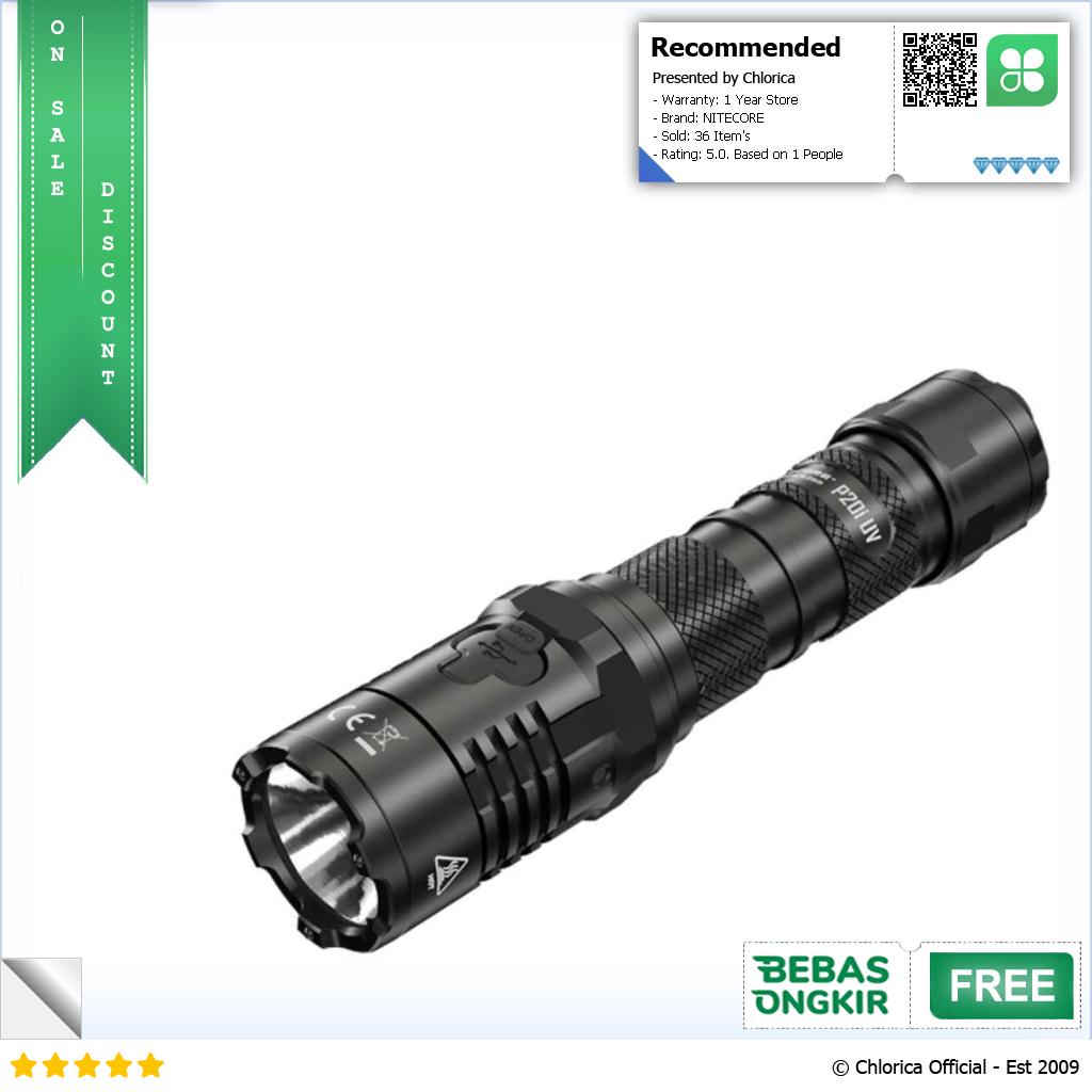 NITECORE Senter LED UV Light SST 40 W 4xUV LED 1800 Lumens P20iUV