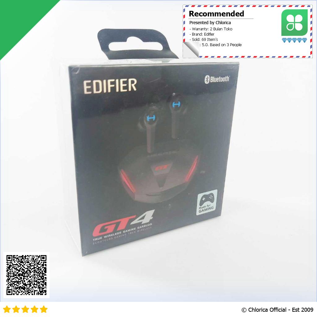 Edifier TWS Gaming Earphone Bluetooth 5.2 IP55 400mAh GT4