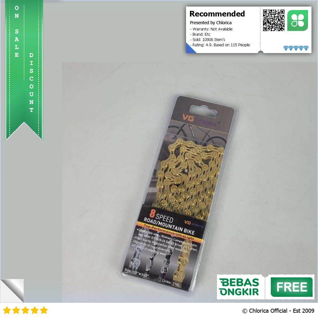 VG Sports Rantai Sepeda Bicycle Chain Half Hollow VGS